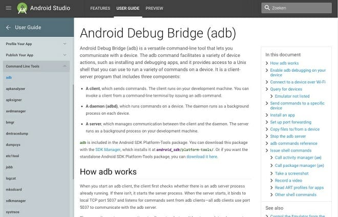 Android Debug Bridge screenshot